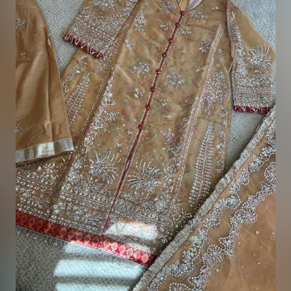 Pakistani Indian Brand Hussain Rehar festive fancy party wear dress suit - Picture 6 of 16